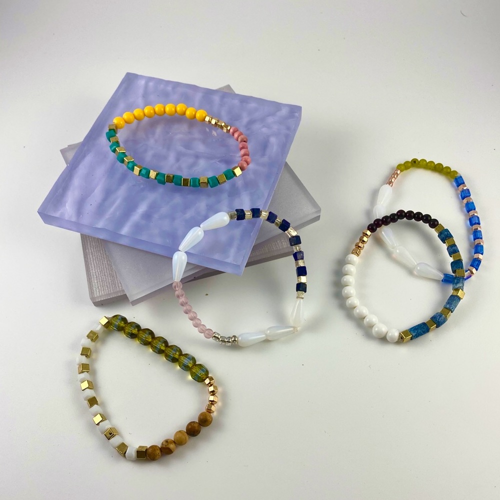 Beaded stretch bracelets